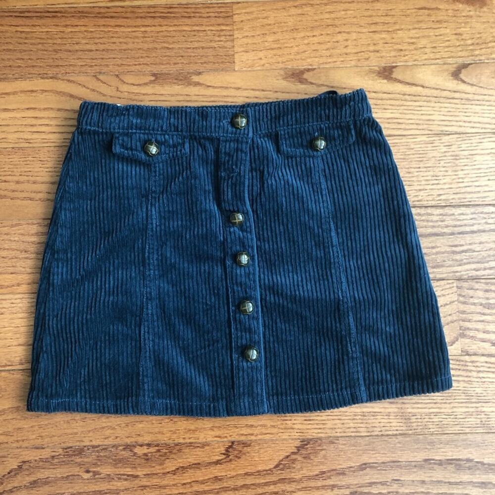 Gymboree Blue Corduroy A-Line Button Closure Pockets Skirt Girl’s Size 10 NWT - Picture 8 of 8
